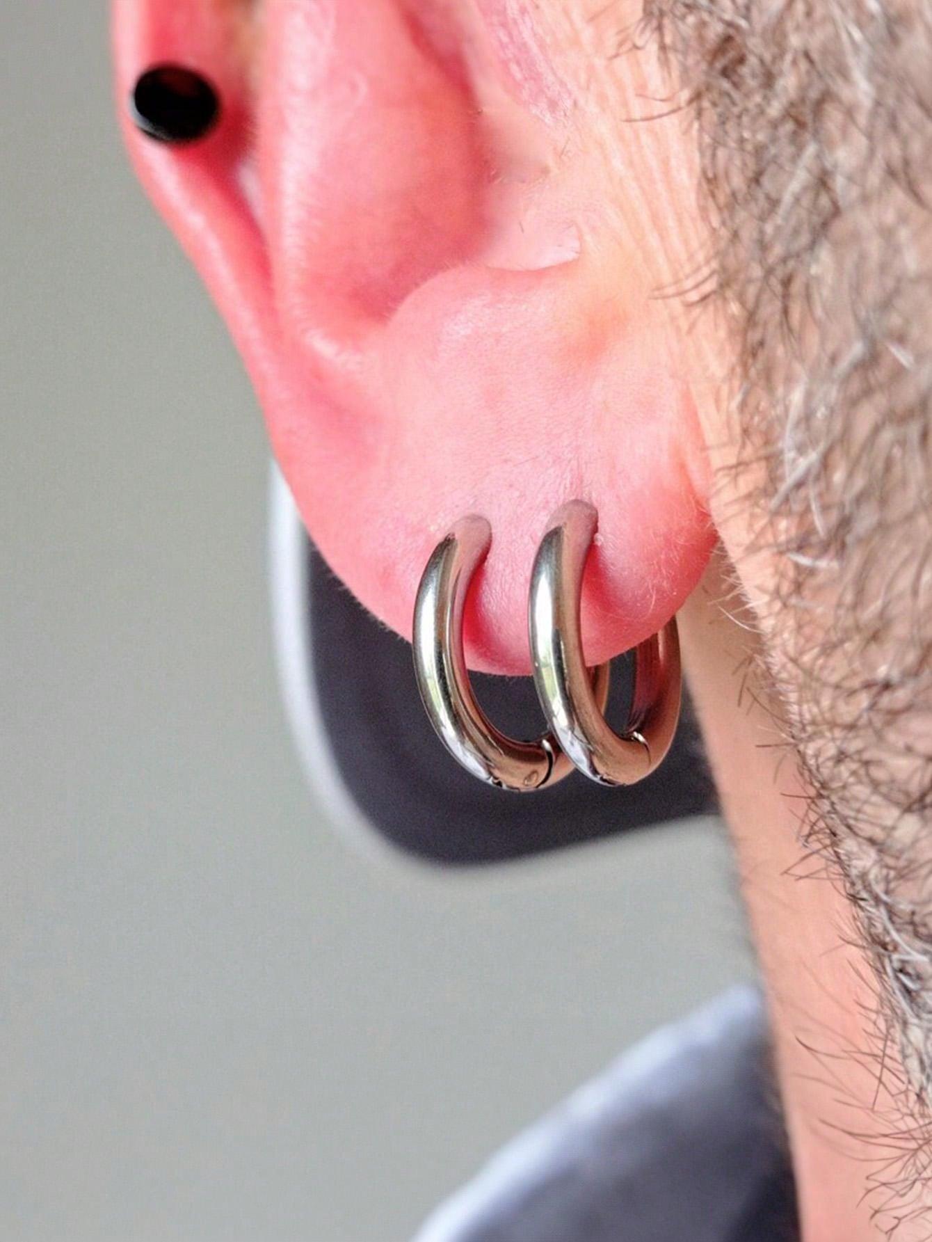 srebrne kolczyki piercing 7-pack