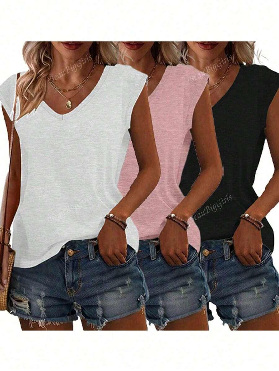 BLUZKI KRÓTKI RĘKAW 3 PACK