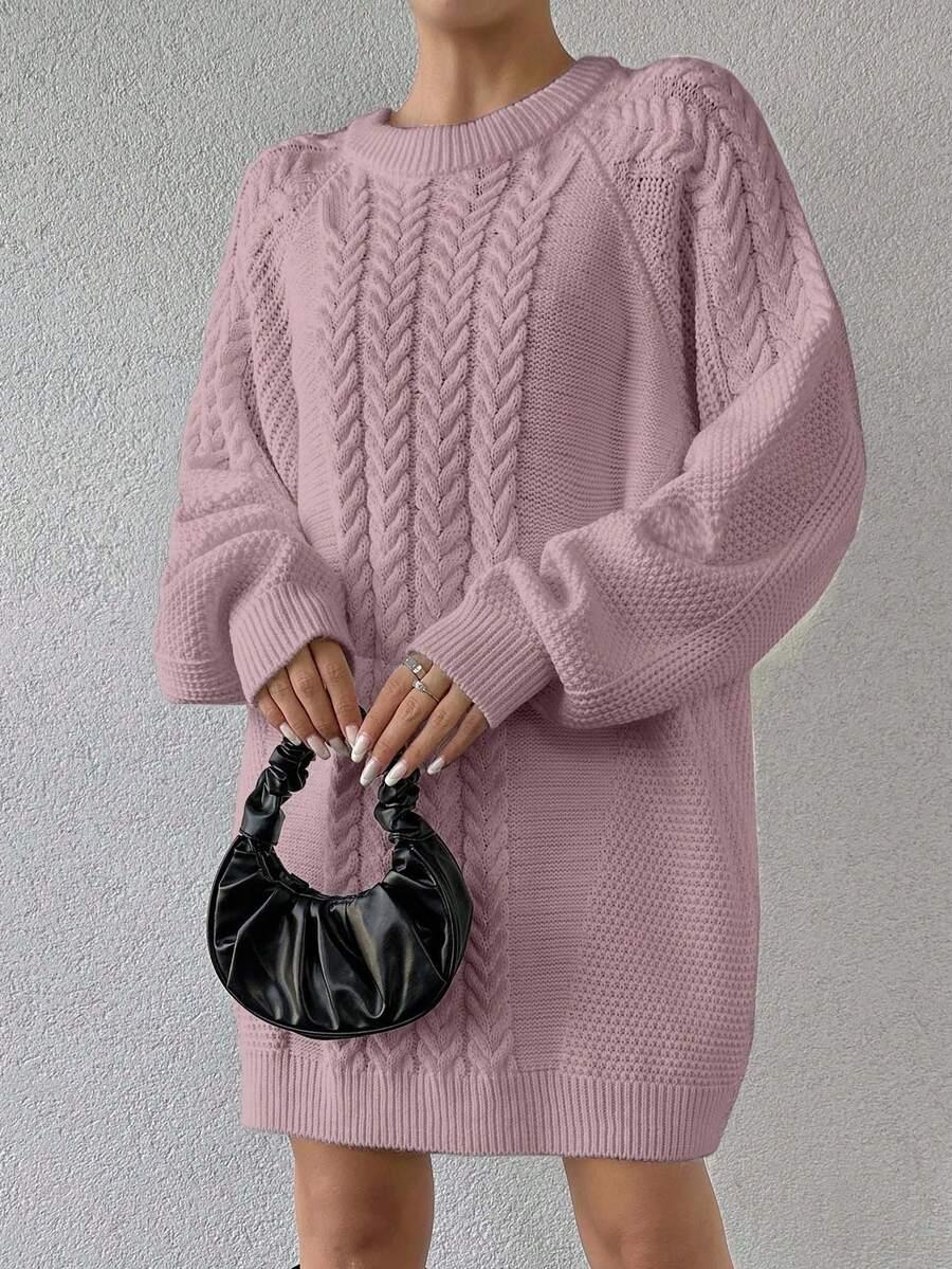 dzianinowa mini sukienka oversize