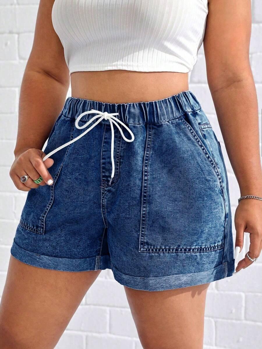 NIEBIESKIE SPODENKI JEANS 