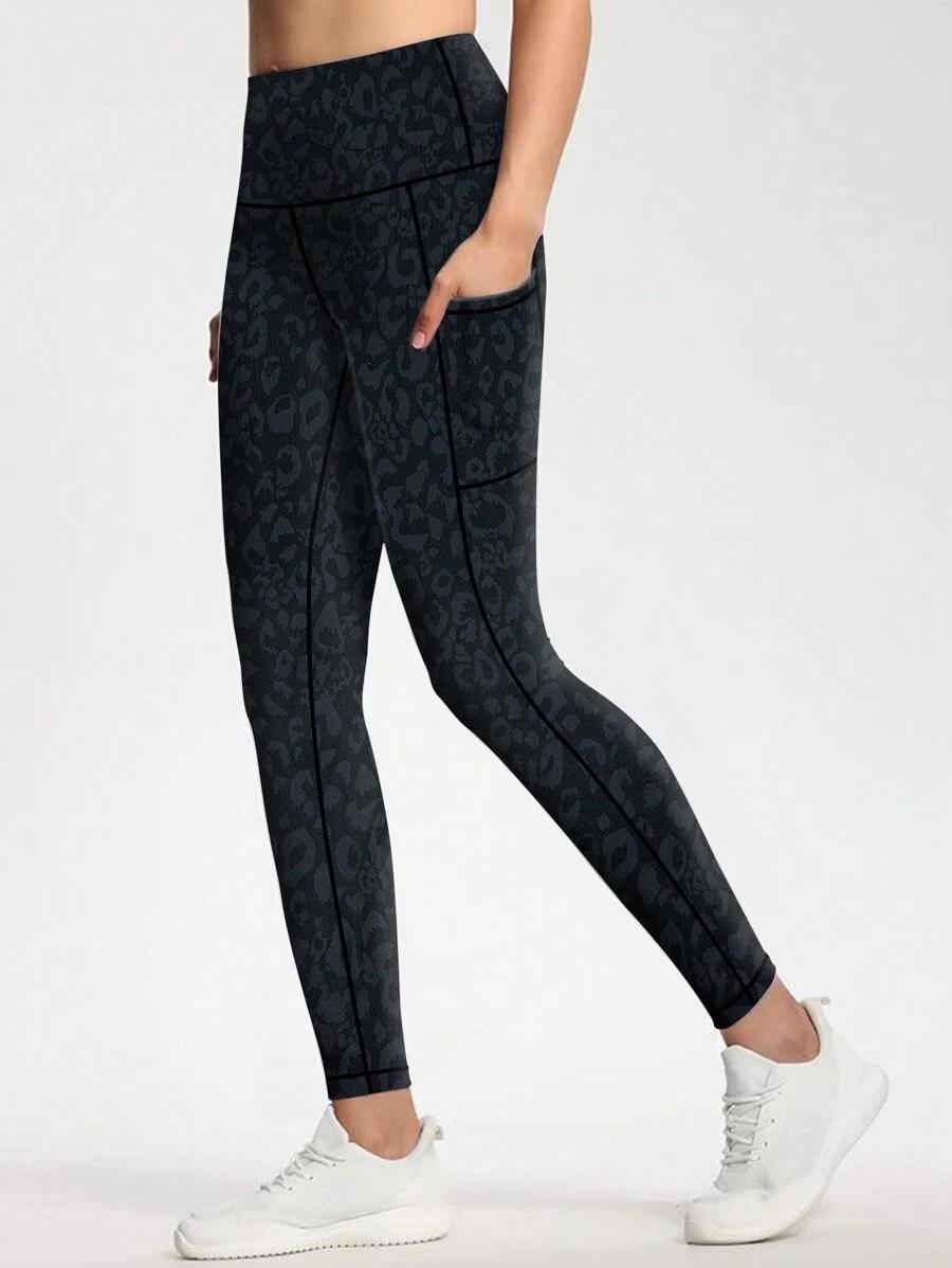 legginsy sportowe animal print
