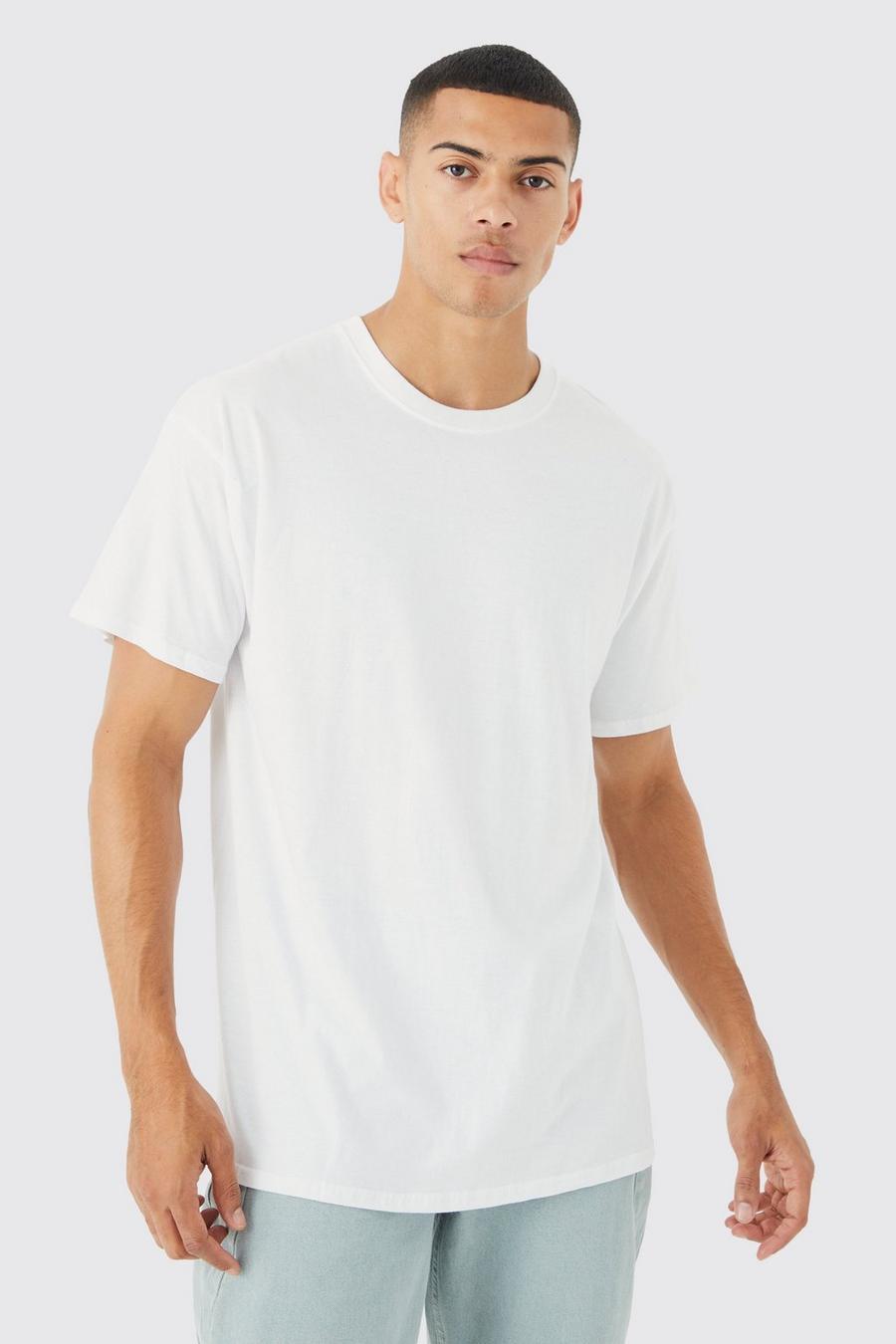biały t-shirt oversize czaszka print