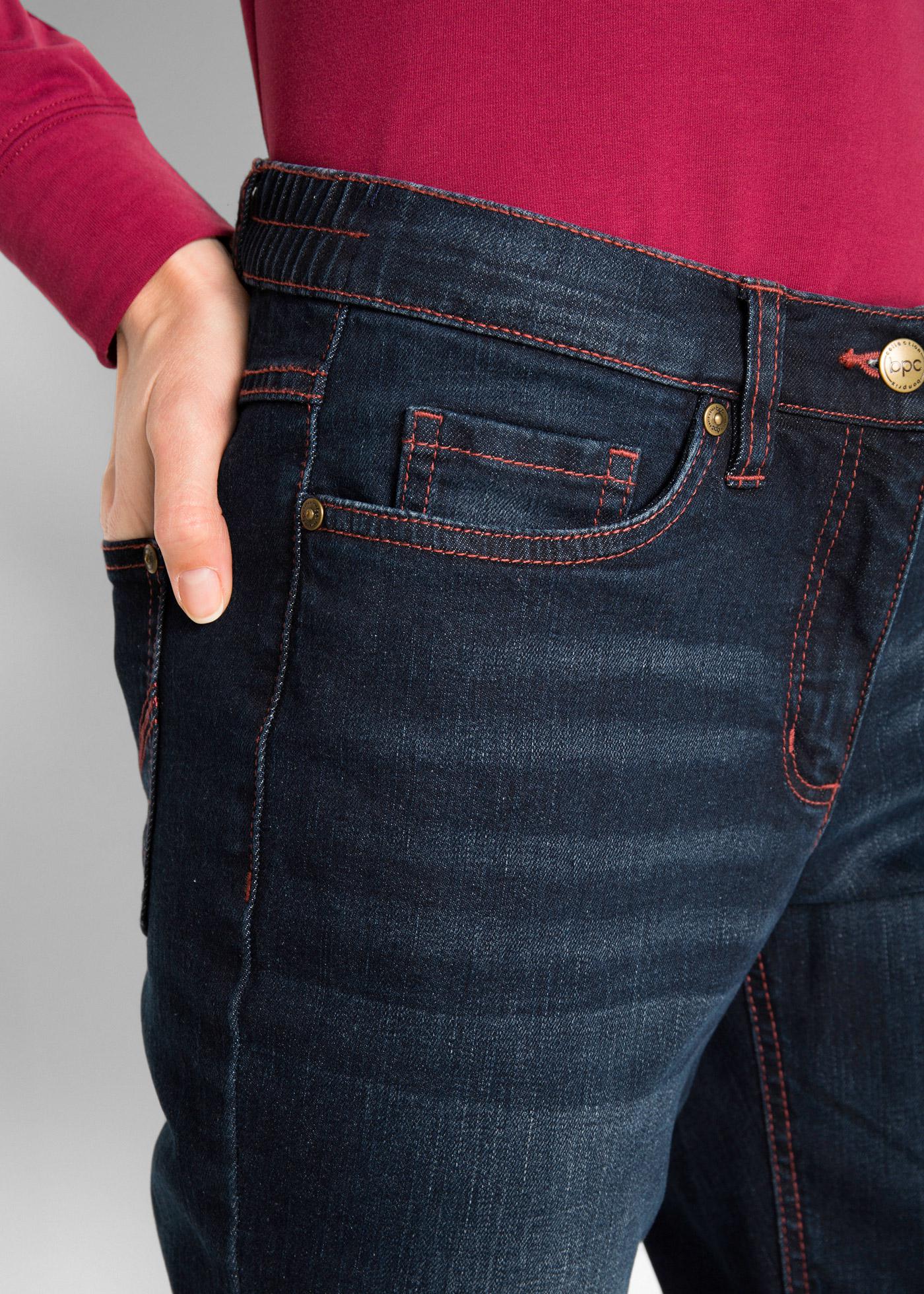 GRANATOWE SPODNIE JEANS