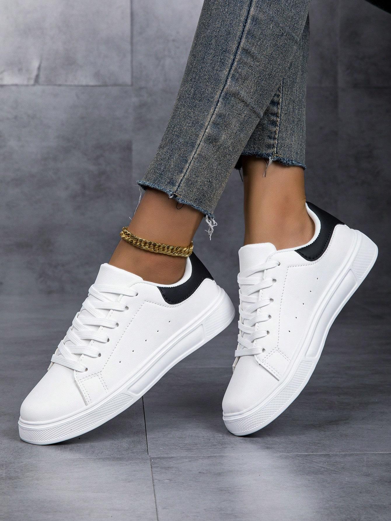 SZNUROWANE BUTY SPORTOWE KONTRAST 
