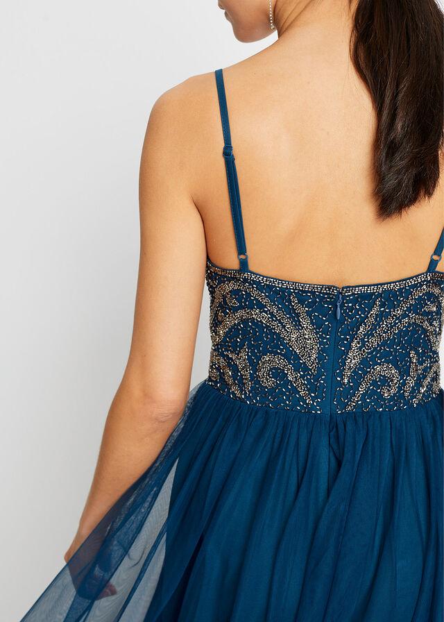  MAXI SUKIENKA NA RAMIĄCZKACH V-NECK