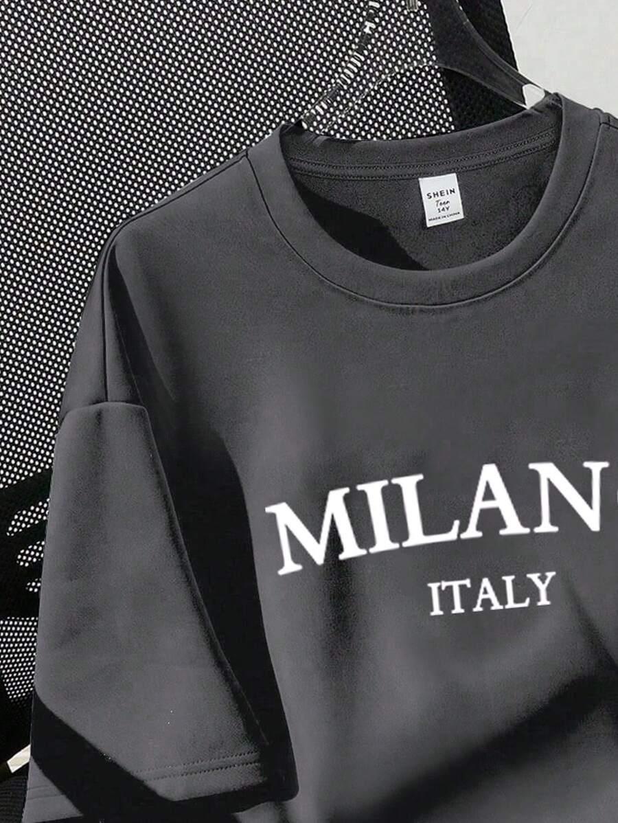 SZARY T-SHIRT MILANO