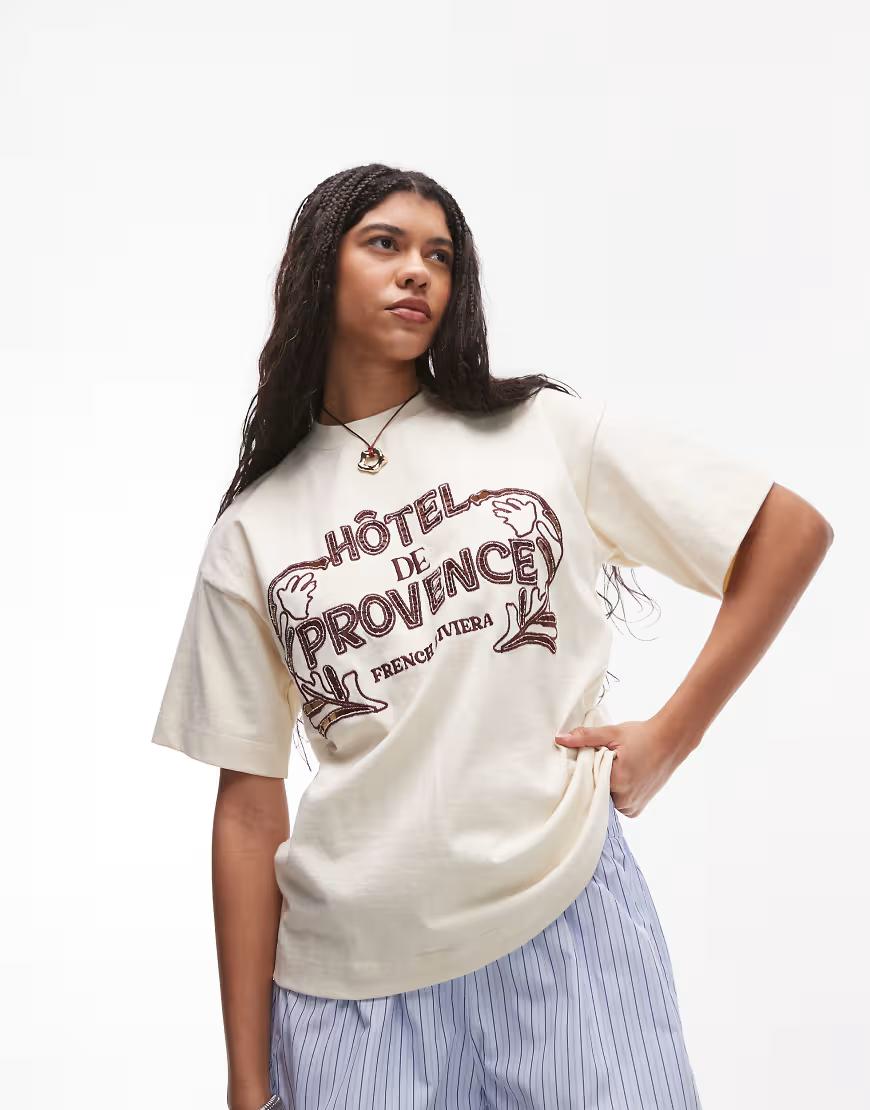 T-SHIRT HAFTOWANE NAPISY 