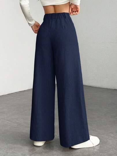 GRANATOWE SPODNIE CASUAL 
