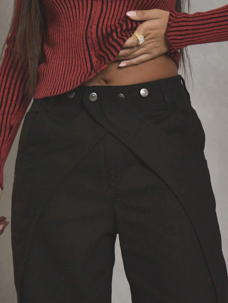 CZARNE SPODNIE JEANS