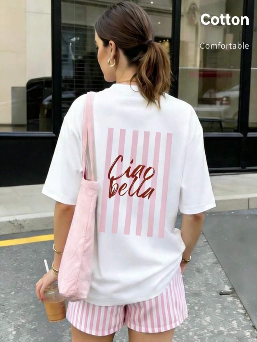 BIAŁY T-SHIRT PRINT