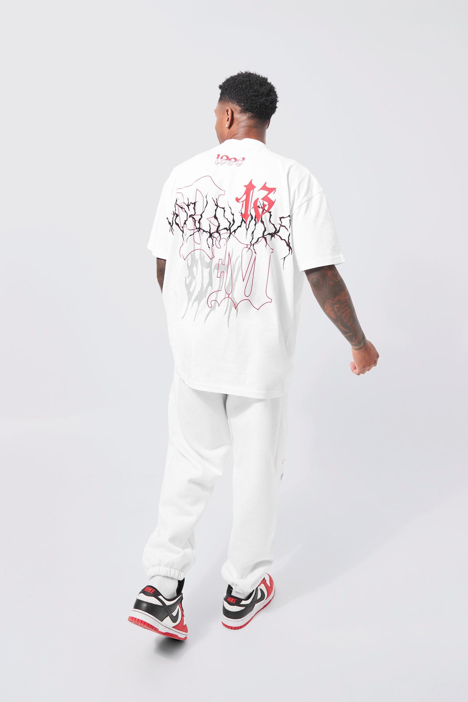 biały t-shirt nadruk