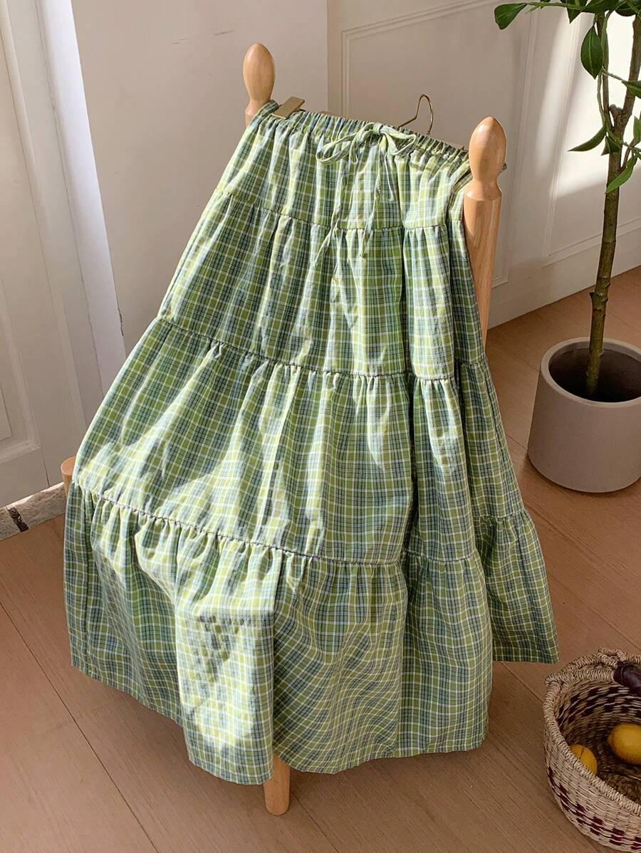 zielona maxi spódnica