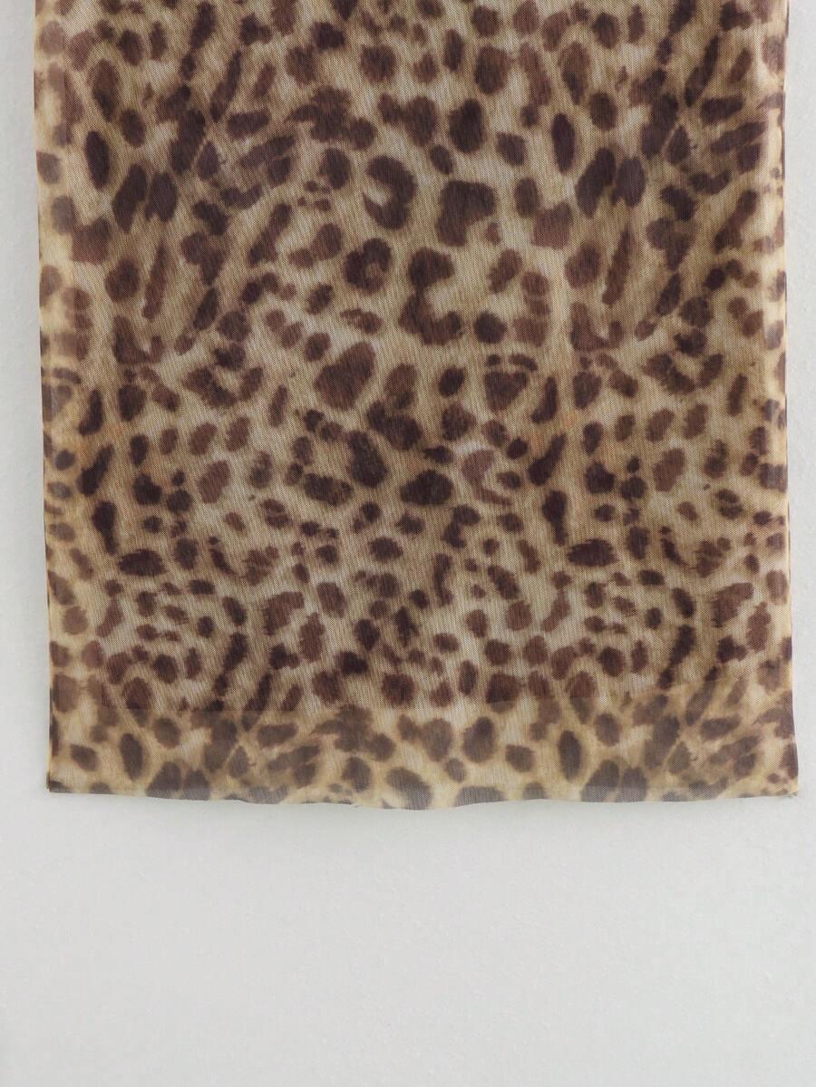 midi spódnica animal print