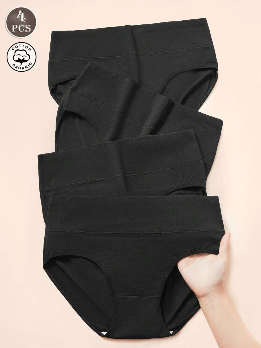CZARNE MAJTKI WYSOKI STAN 4-pack