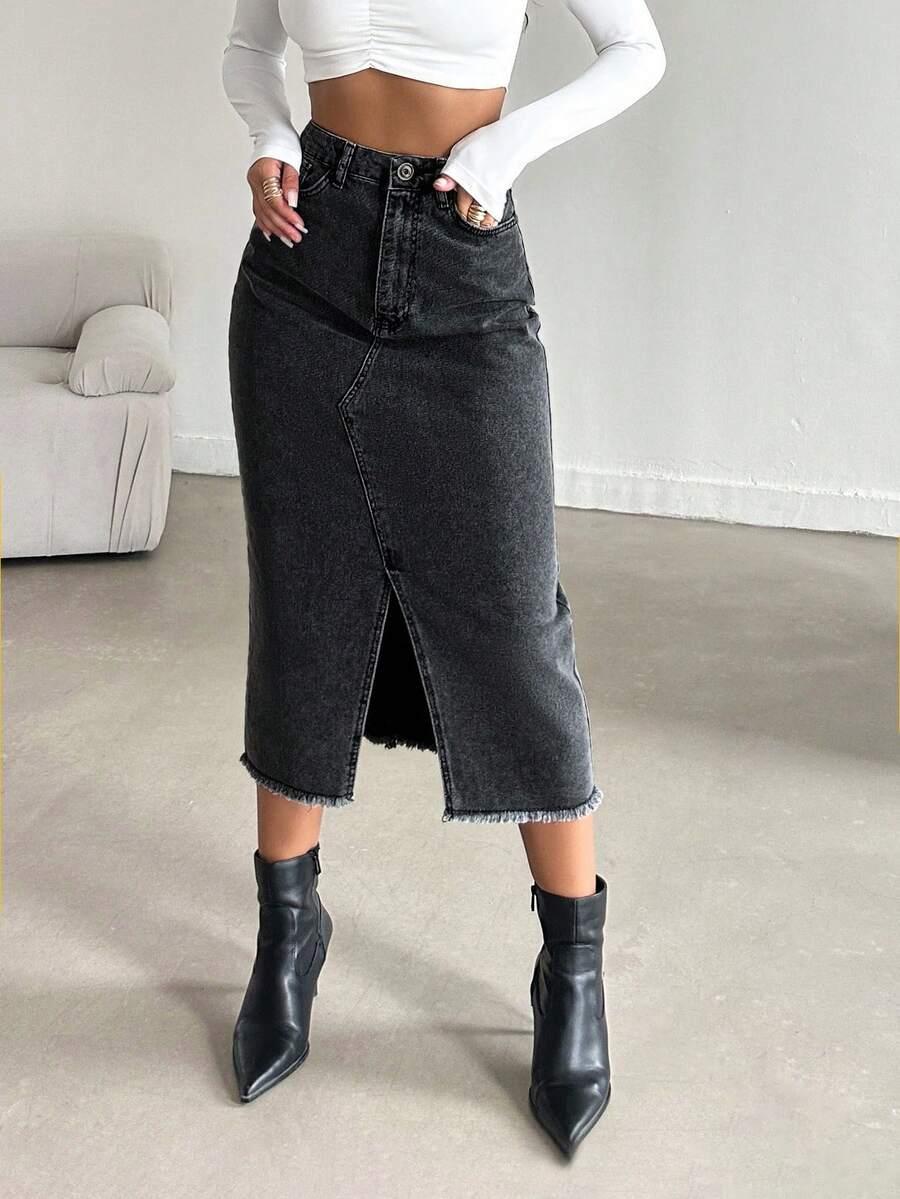 MIDI SPÓDNICA JEANS
