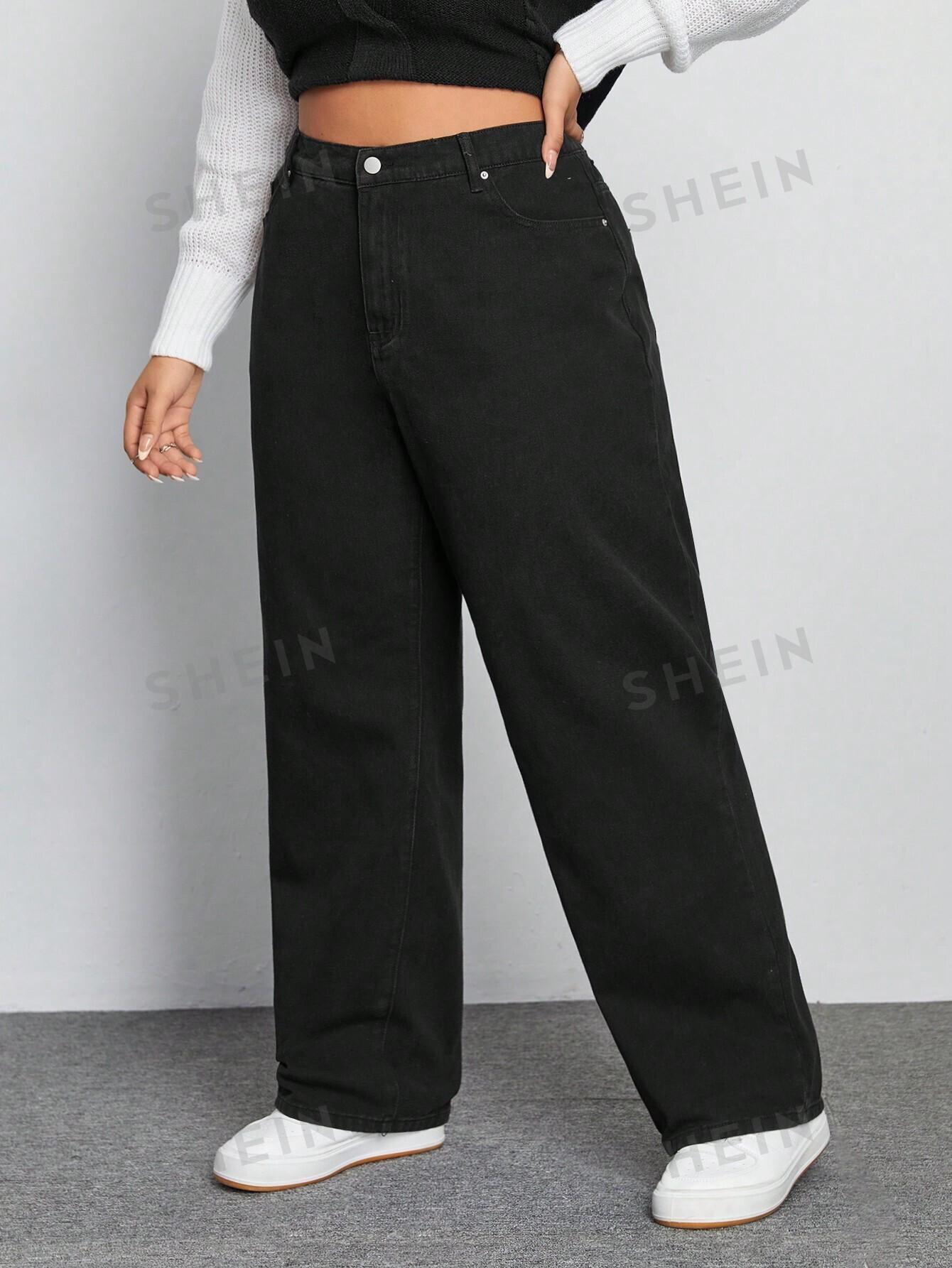 CZARNE SPODNIE JEANS