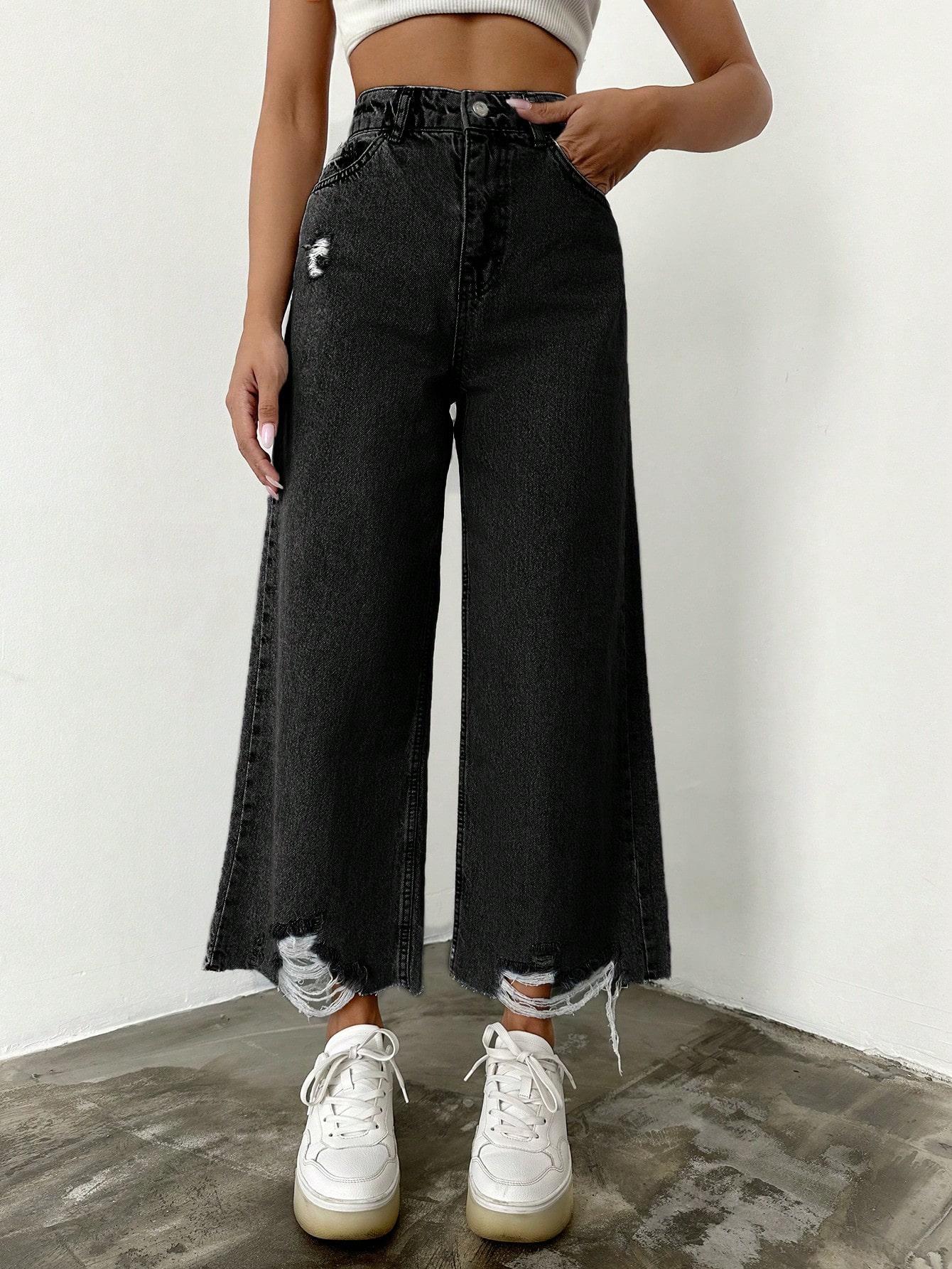 SPODNIE JEANS RIPPED