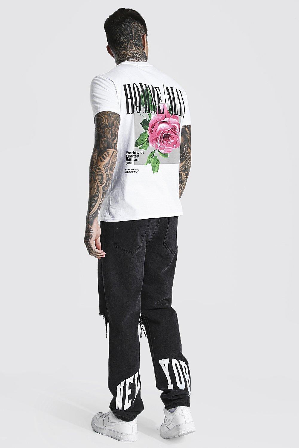 BIAŁY T-SHIRT NADRUK