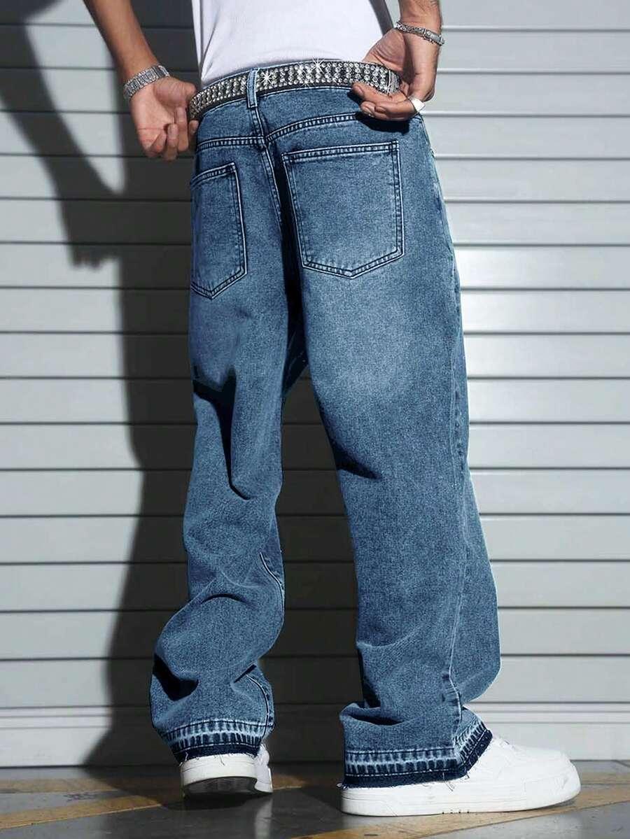 NIEBIESKIE SPODNIE JEANS