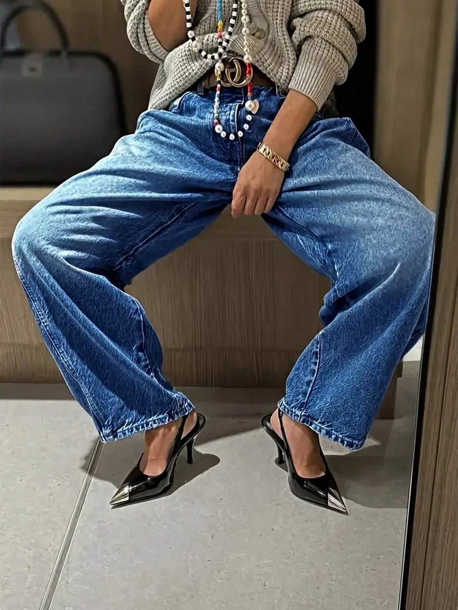 NIEBIESKIE SPODNIE JEANS