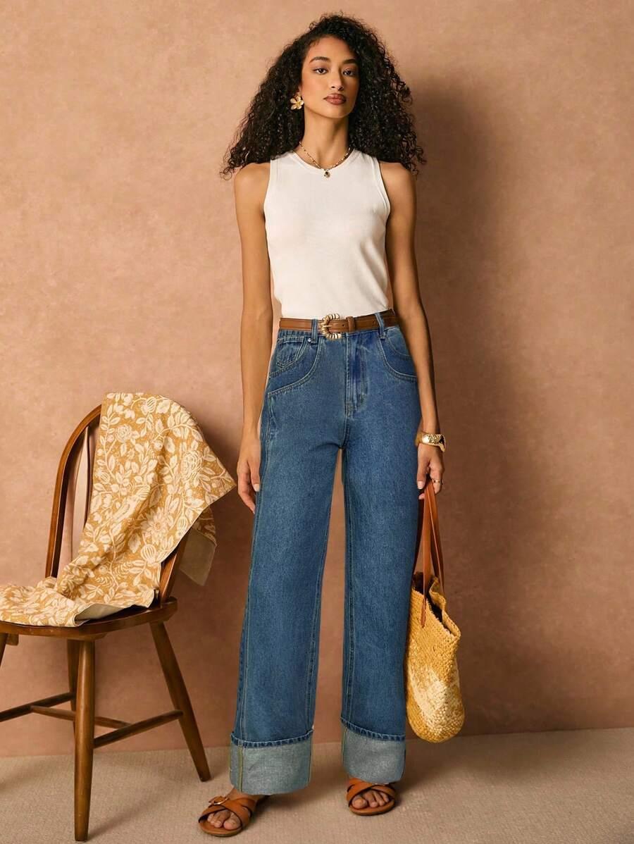 spodnie jeans prosta nogawka