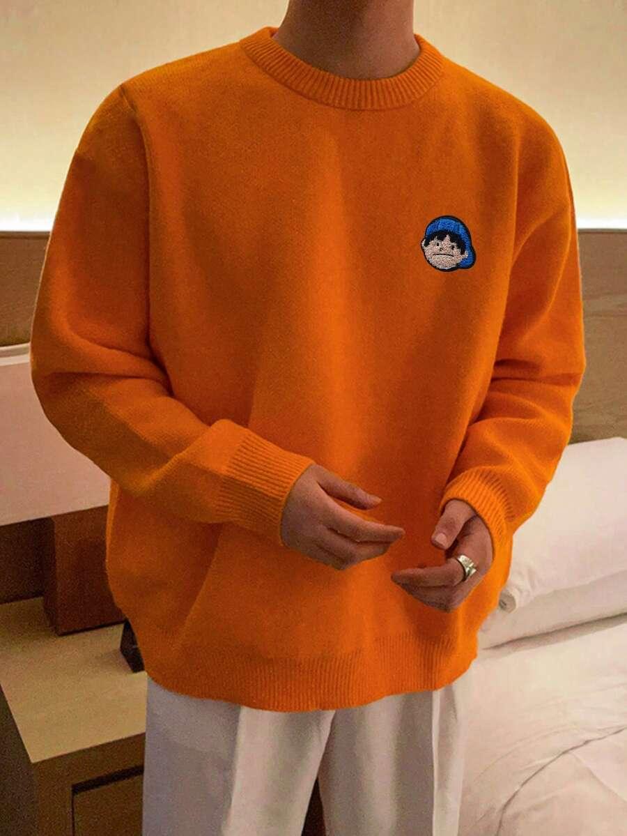 pomarańczowy sweter długi rękaw