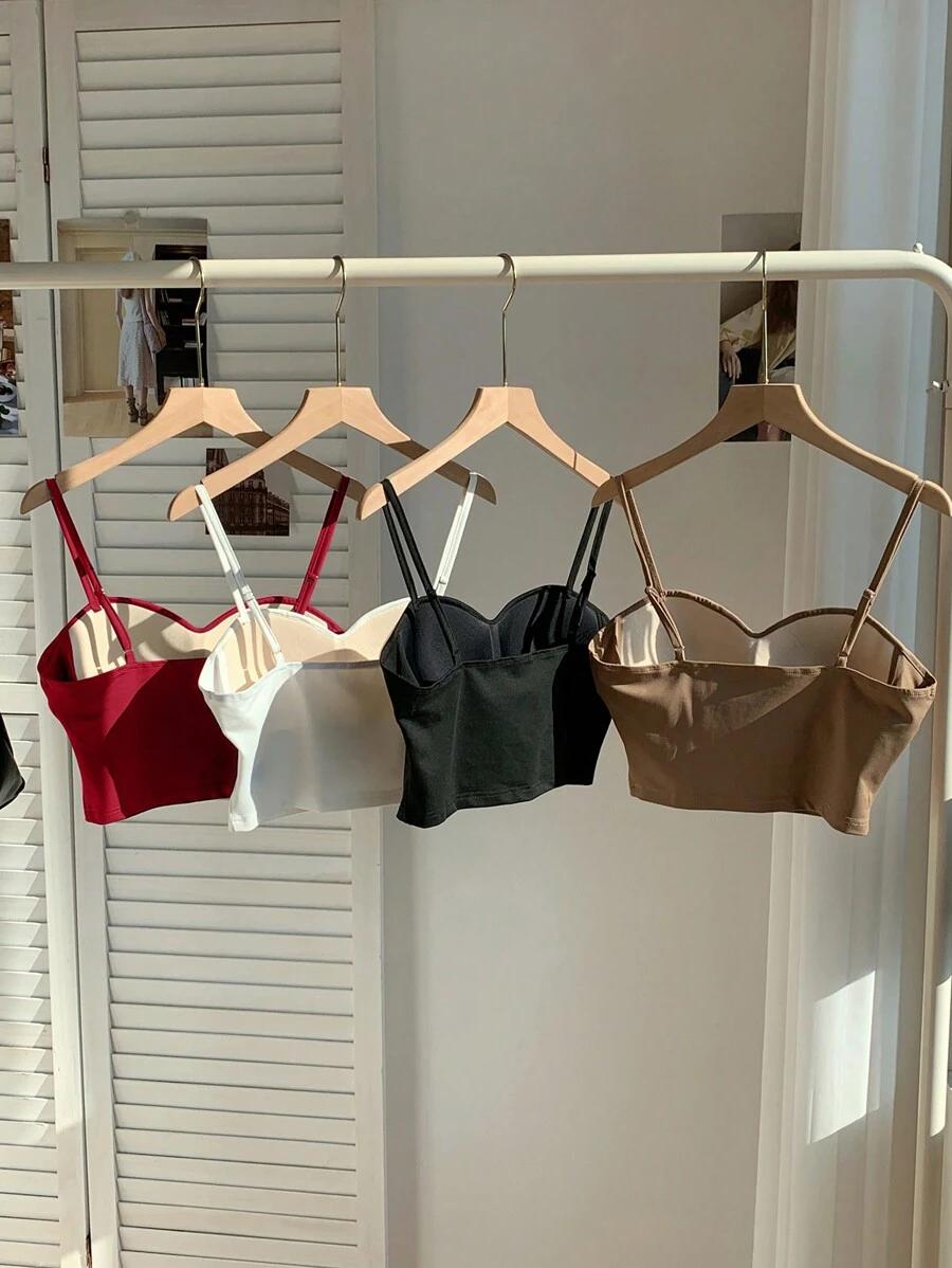 czarny crop top wbudowana miseczka