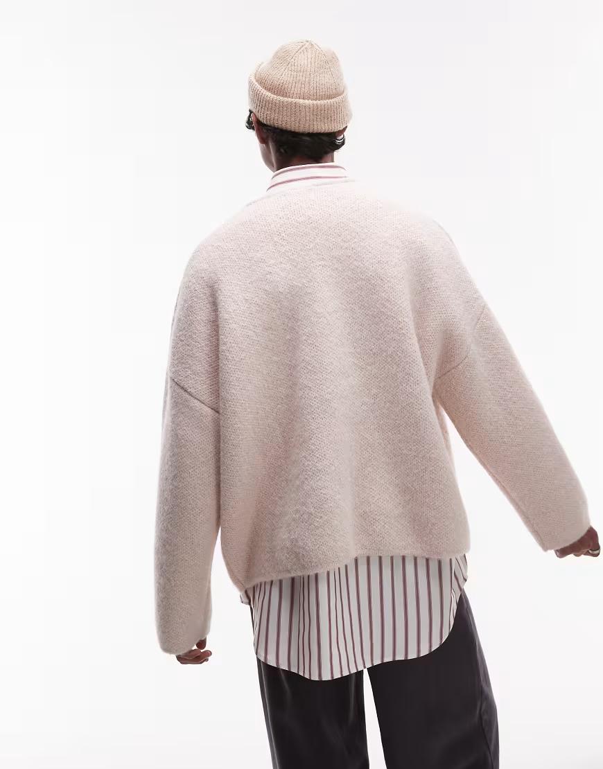 BEŻOWY SWETER GUZIKI