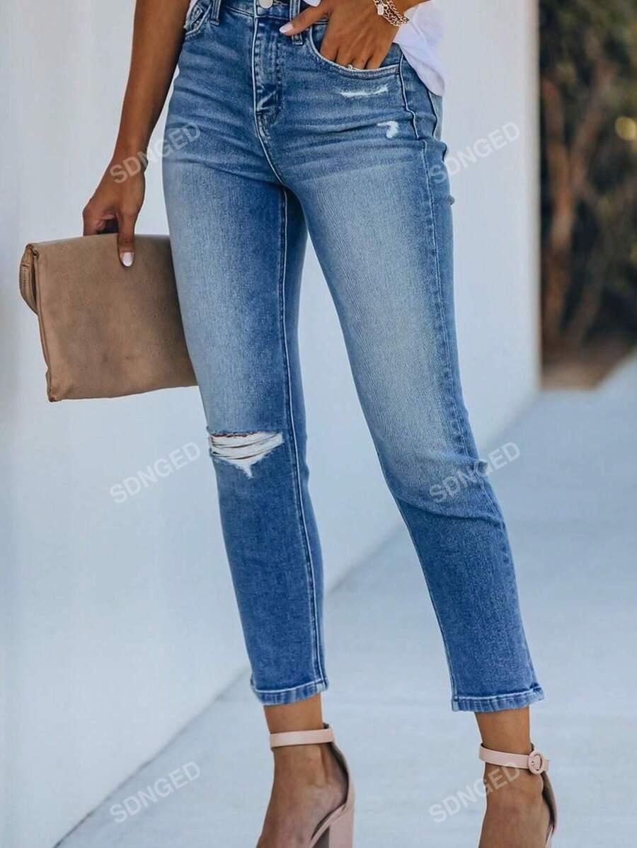 NIEBIESKIE SPODNIE JEANS