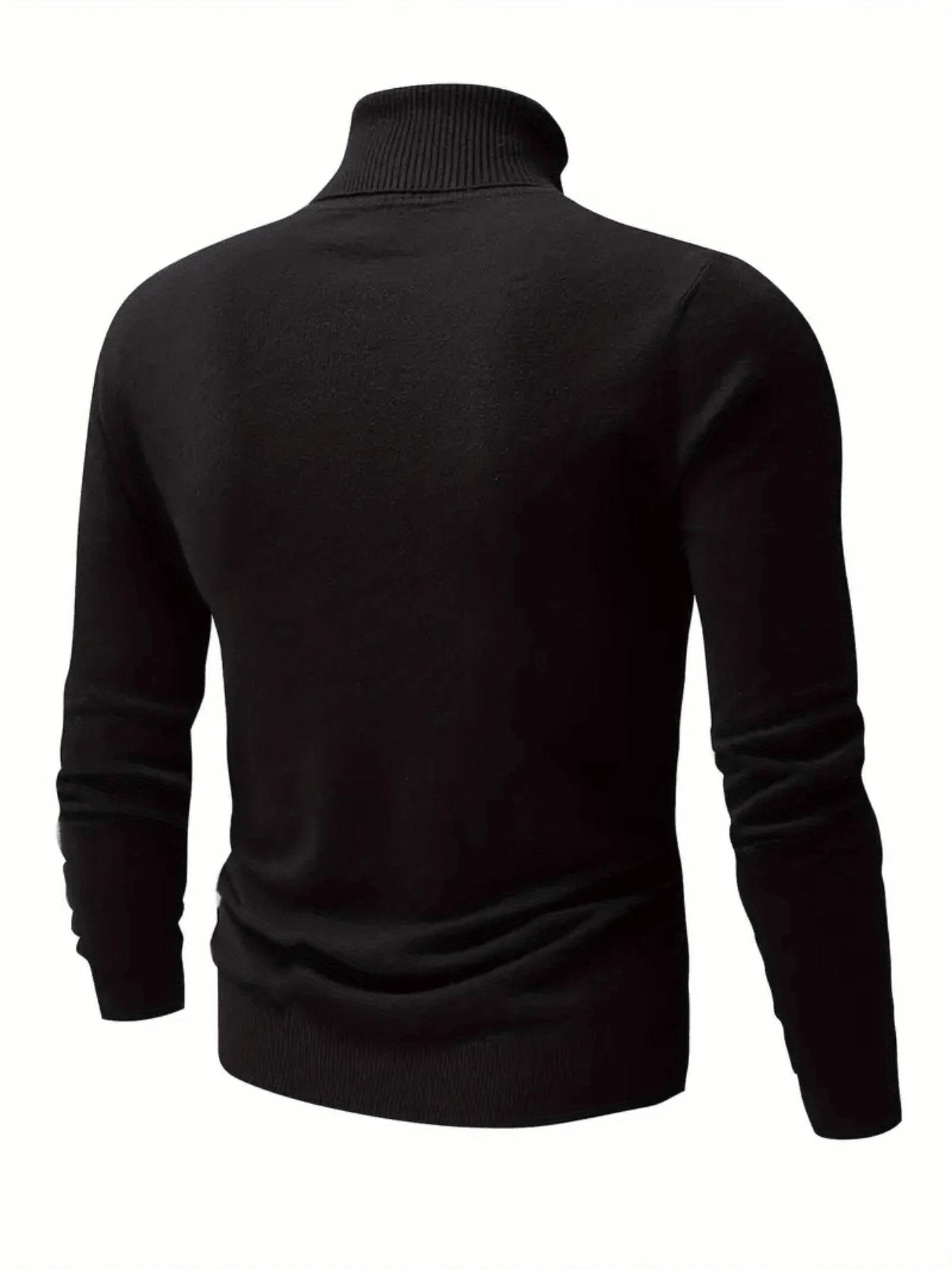 czarny sweter golf