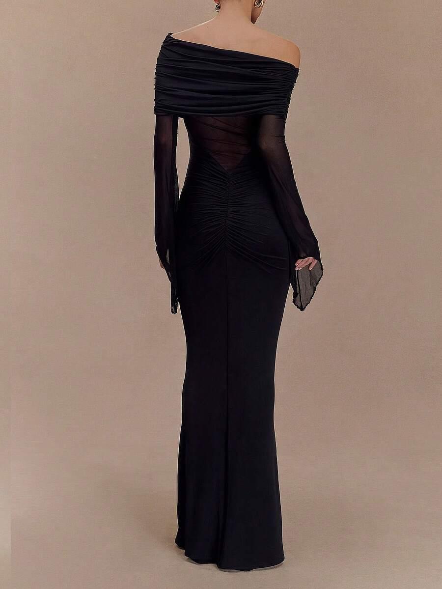 CZARNA MAXI SUKIENKA