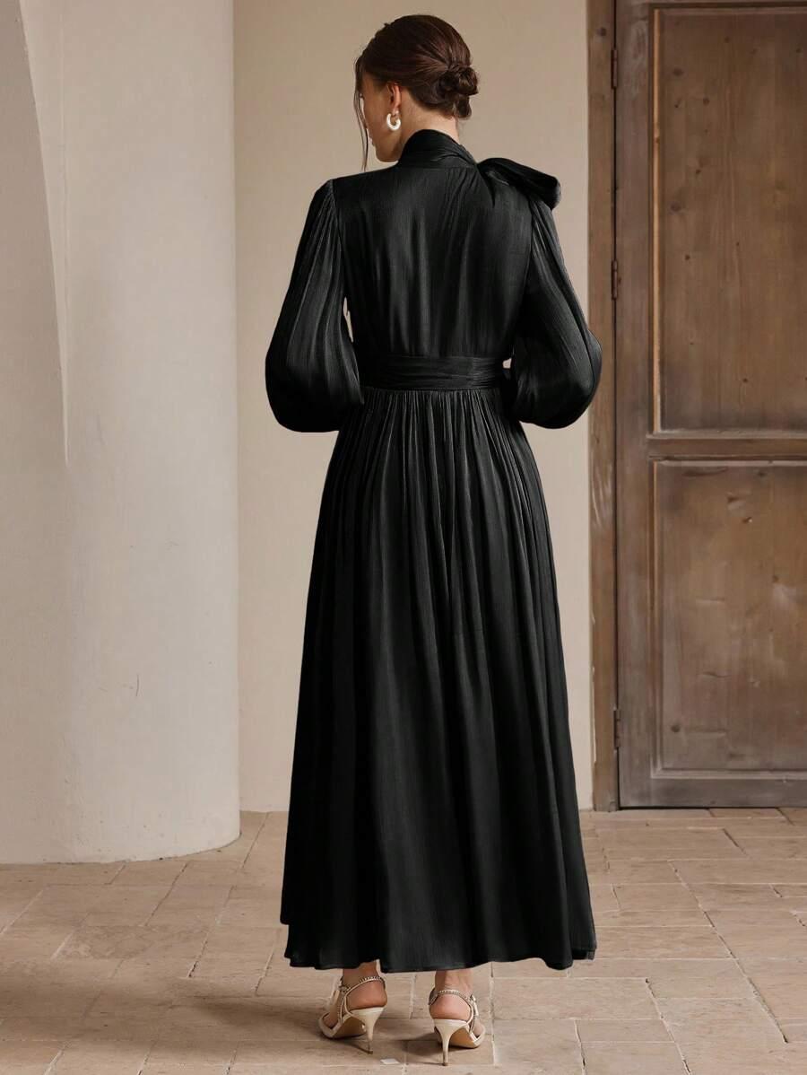 czarna maxi sukienka
