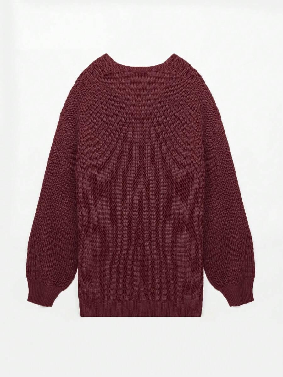 czerwony sweter kardigan 