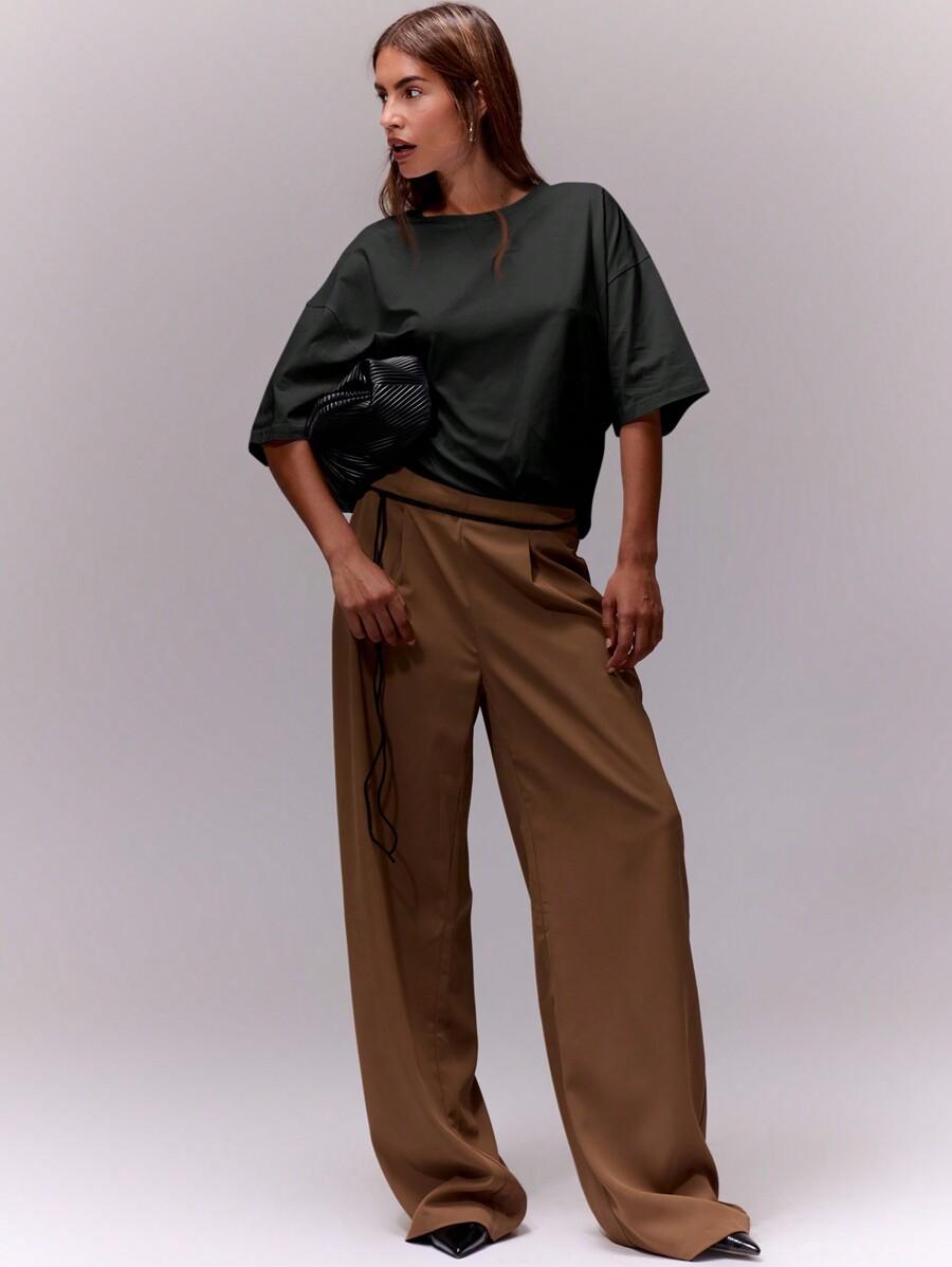 CZARNY T-SHIRT OVERSIZE