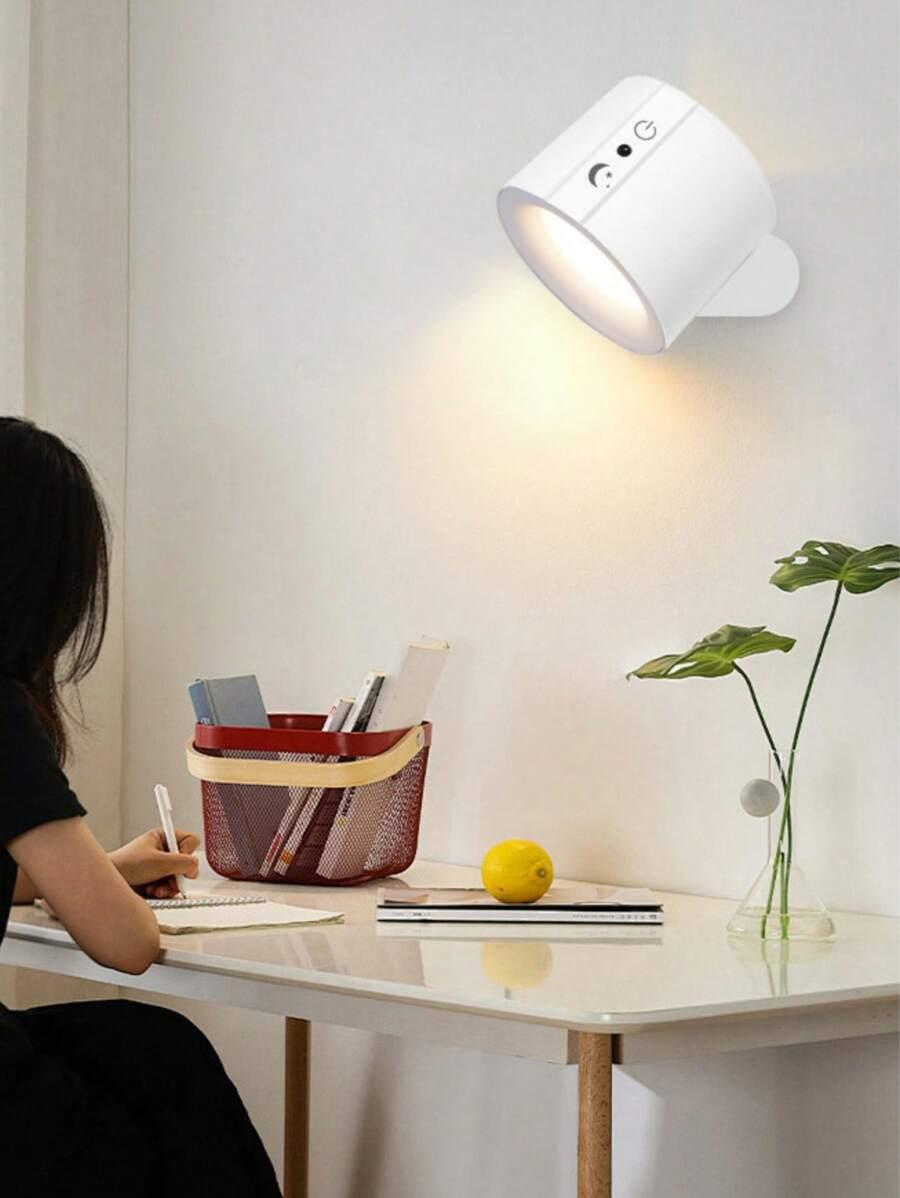 biała lampka nocna pilot 2-pack