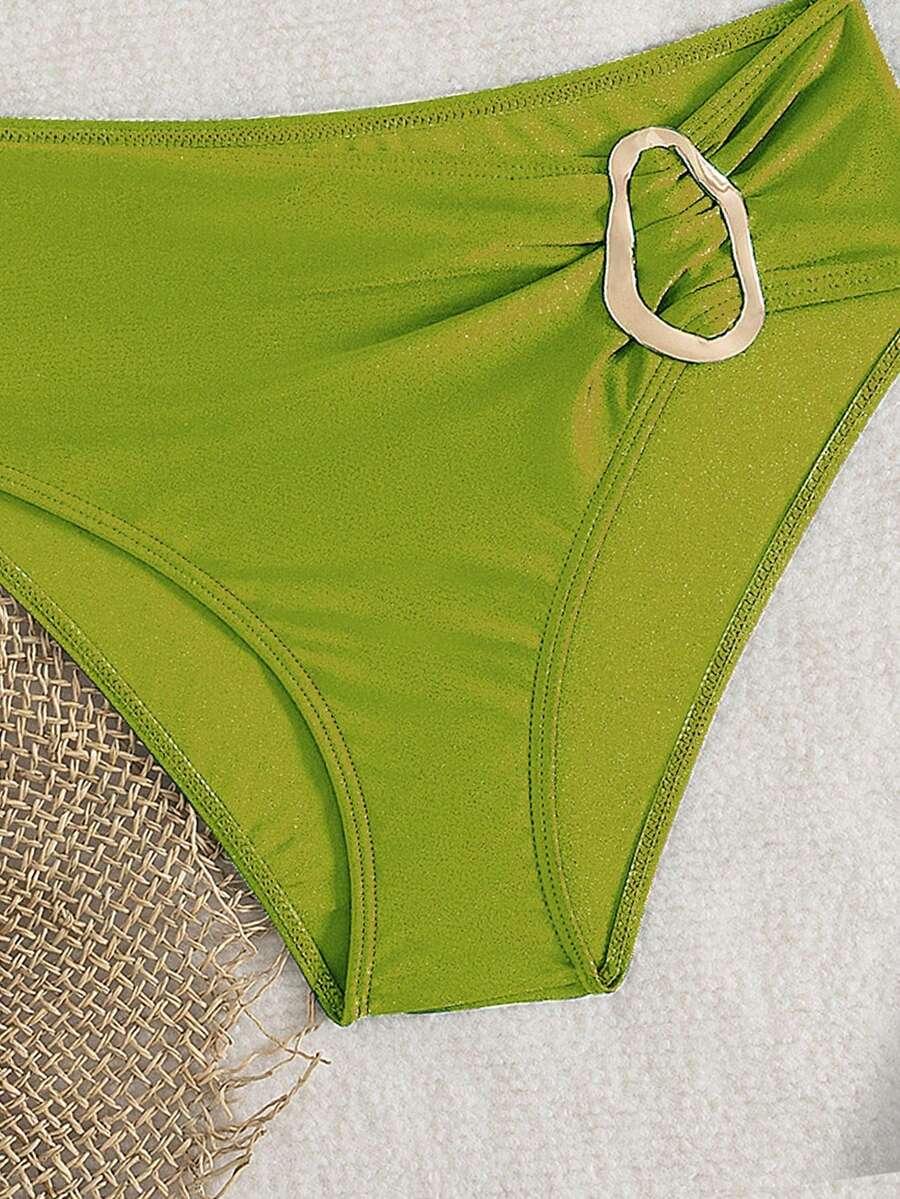 zielony komplet bikini zdobienie