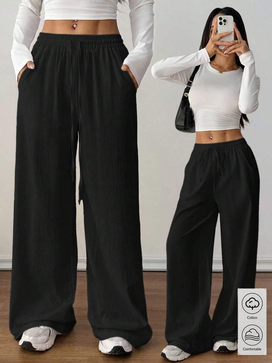 CZARNE SPODNIE CASUAL