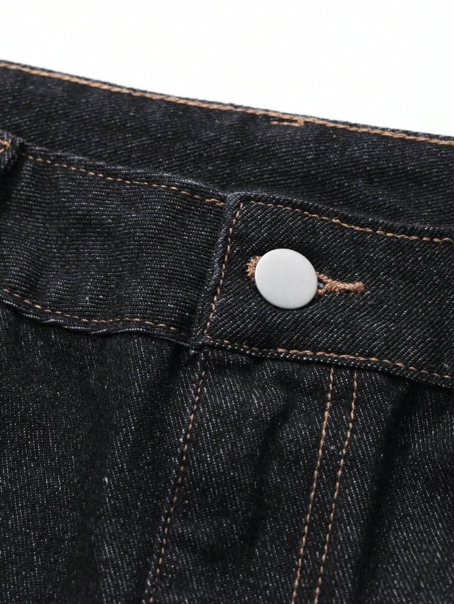 CZARNE SPODNIE JEANS 