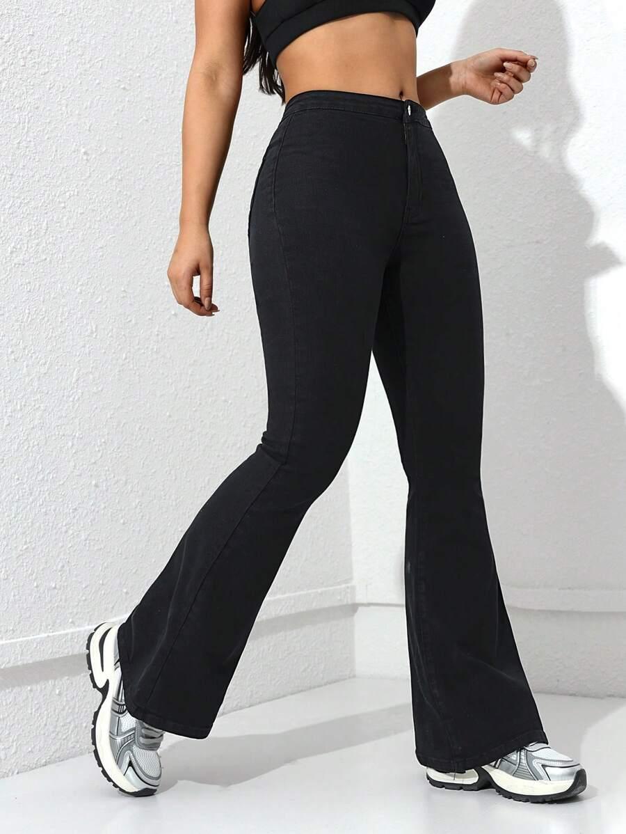 CZARNE SPODNIE JEANS 
