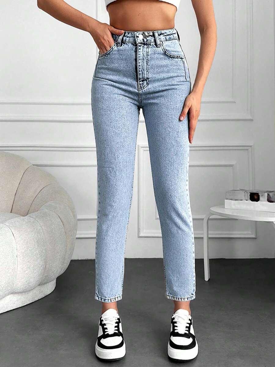 SPODNIE JEANS WYSOKI STAN