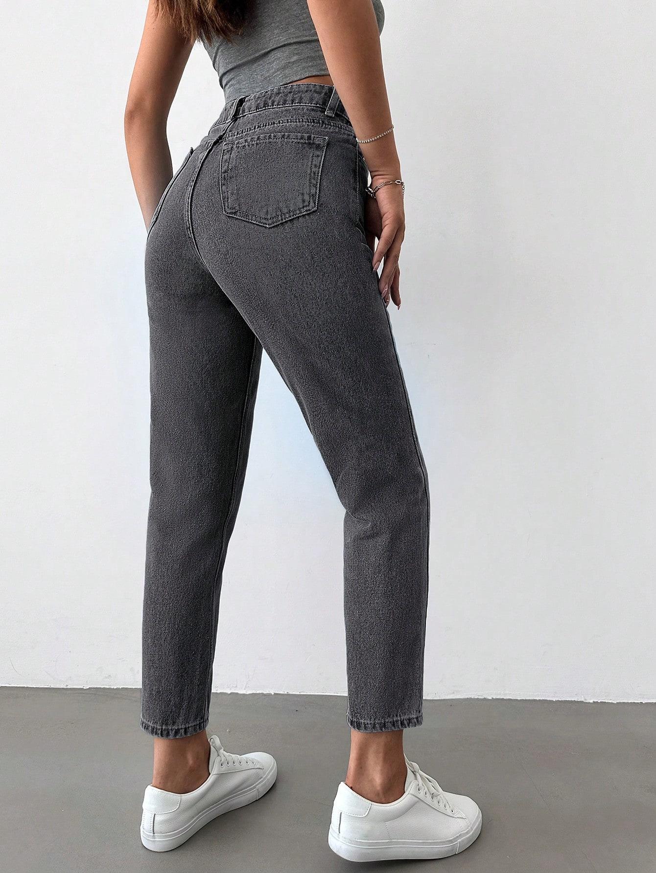SPODNIE JEANS WYSOKI STAN KIESZENIE