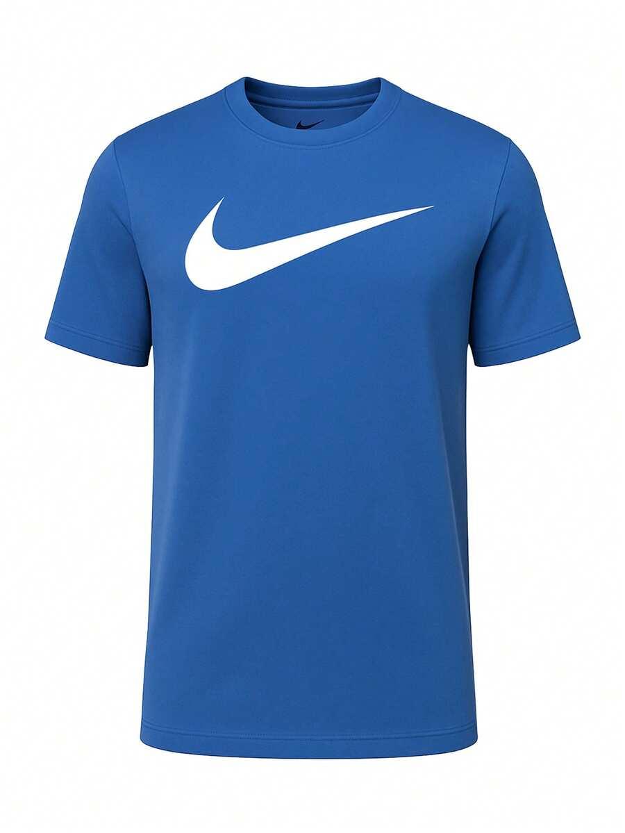 niebieski t-shirt logo