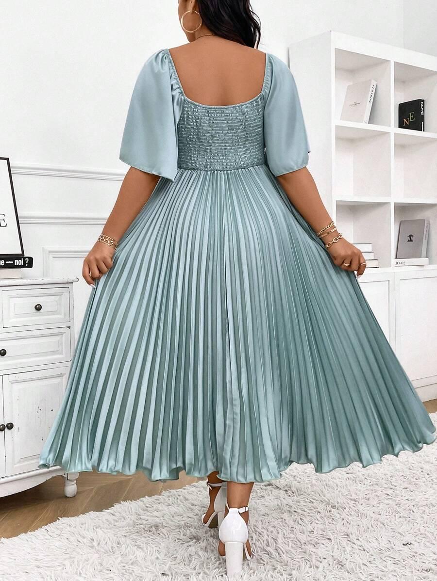 plisowana maxi sukienka