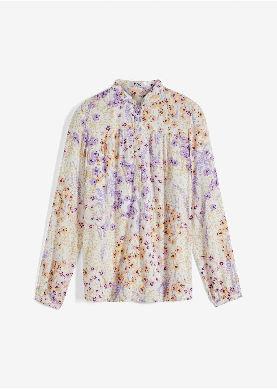 BLUZA Z WZÓR W KWIATY