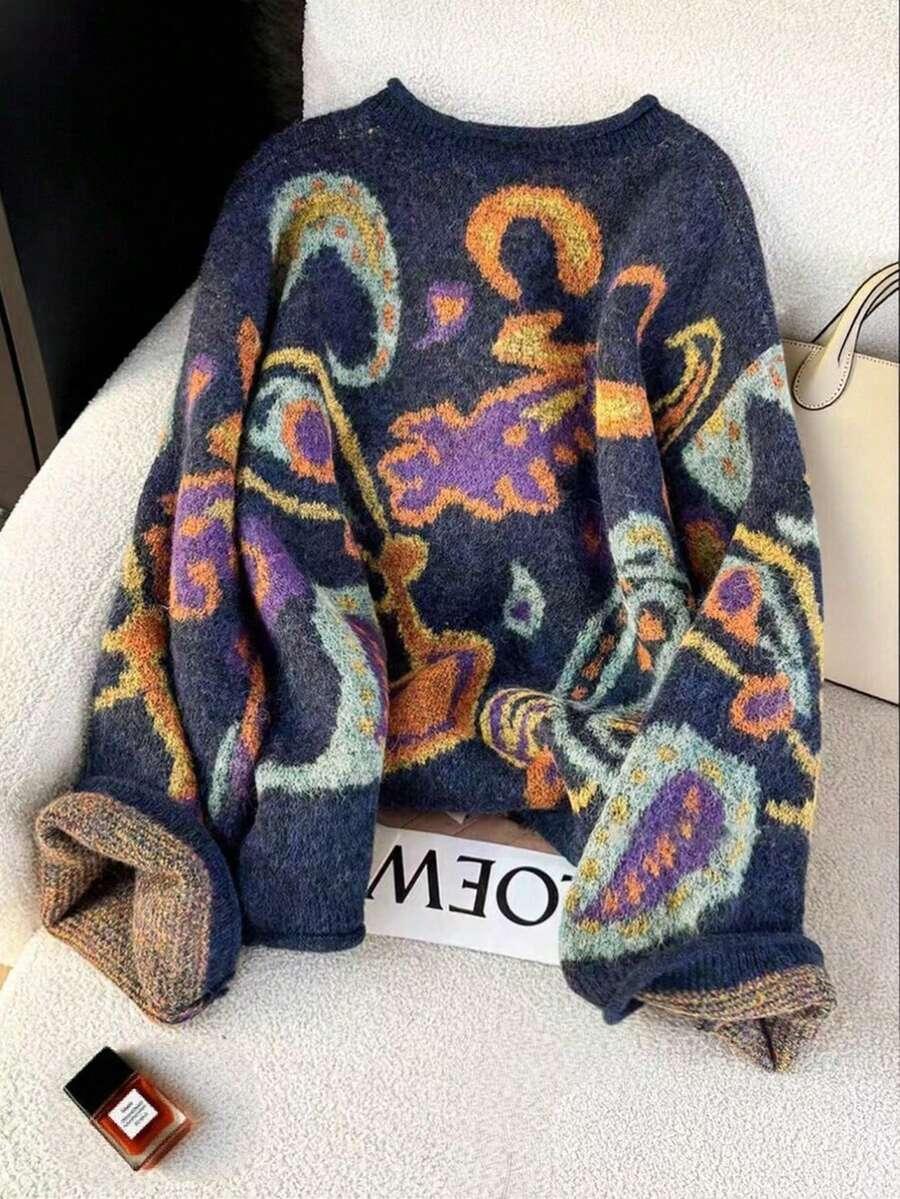 SWETER KARDIGAN PRINT