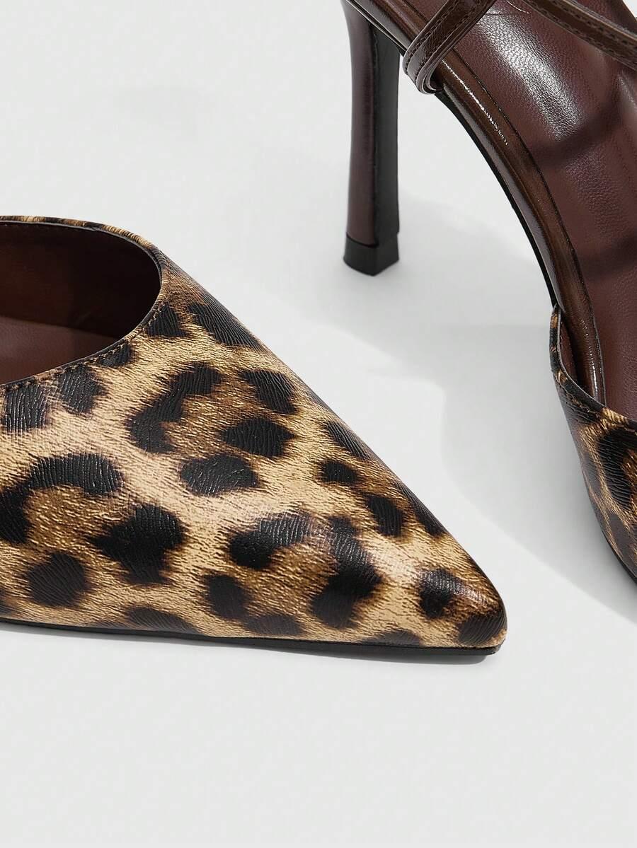 czółenka na szpilce animal print