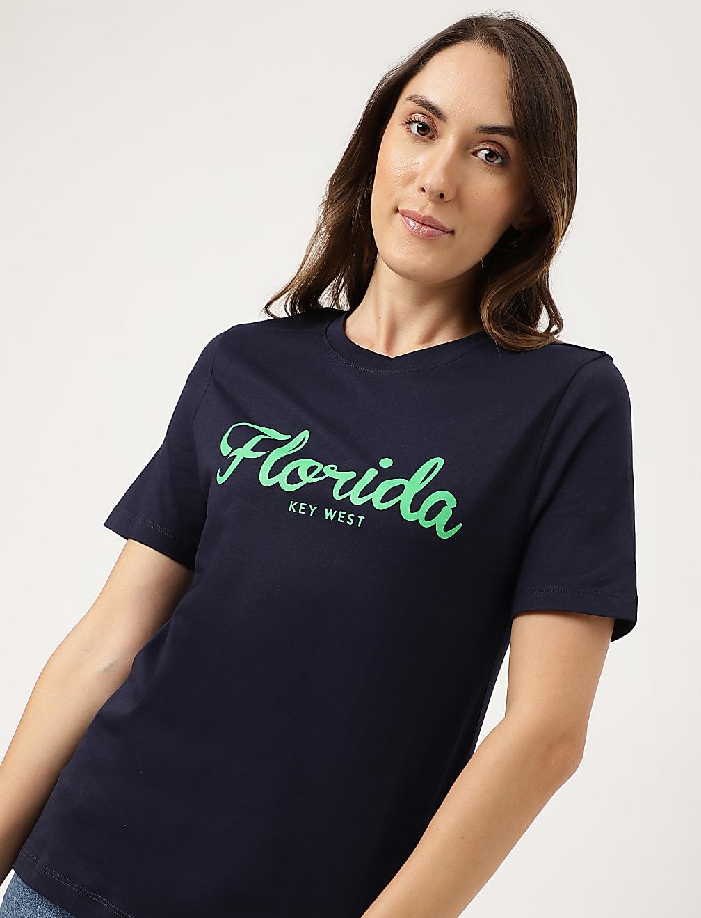 GRANATOWY T-SHIRT T41-7344K-F4