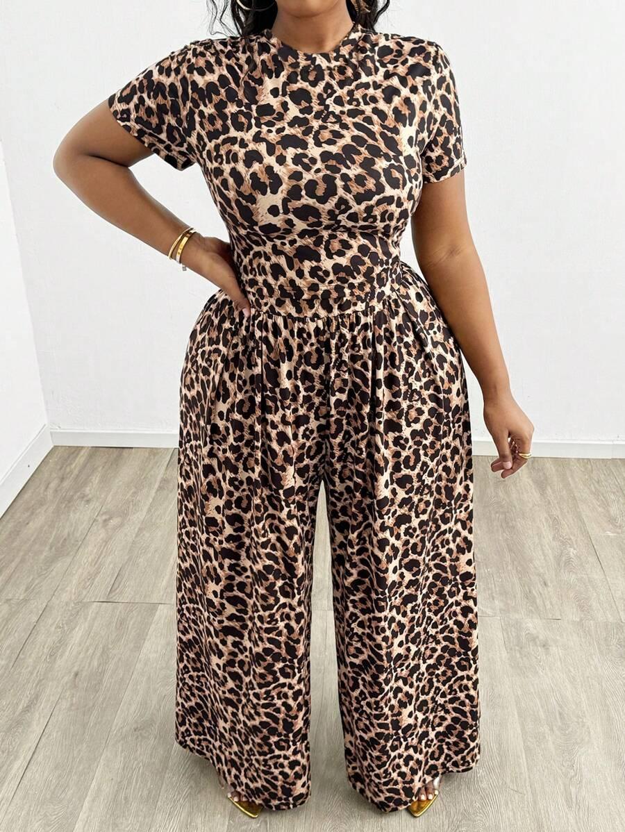 BLUZKA KRÓTKI RĘKAW ANIMAL PRINT
