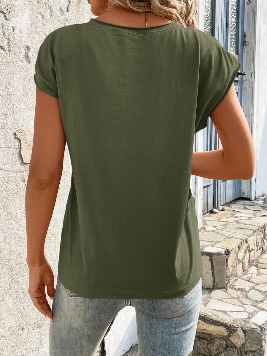 ZIELONY GŁADKI T-SHIRT