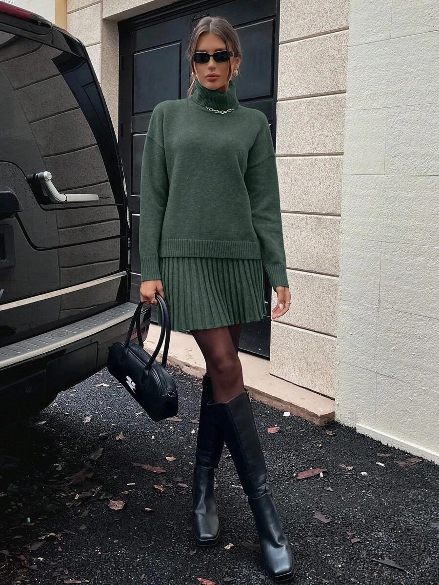 KOMPLET SWETER SPÓDNICA
